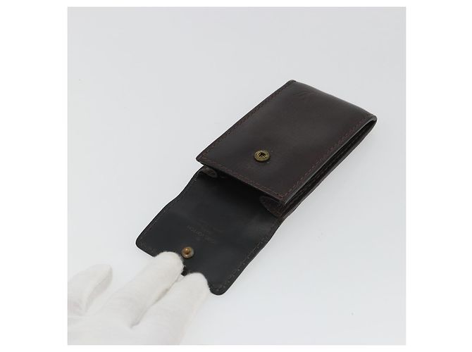 LOUIS VUITTON Utah Porte Cles Badge Pouch Leather Brown M92539 LV Auth bs35889 Castaño - vista 8