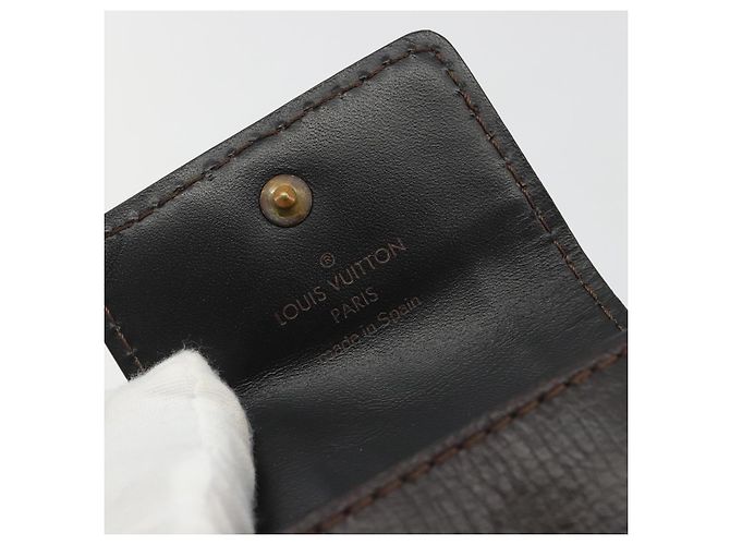 LOUIS VUITTON Utah Porte Cles Badge Pouch Leather Brown M92539 LV Auth bs35889 Castaño - vista 9