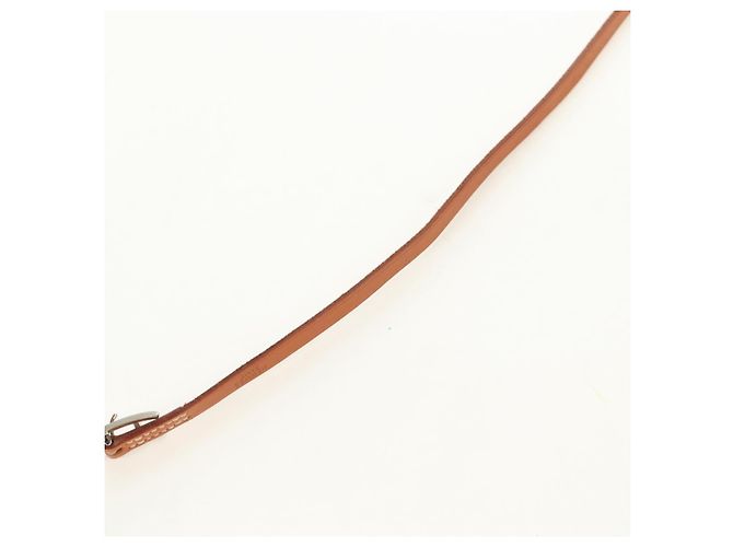 Hermès Bracciale HERMES Appi 3 in pelle marrone argento Auth bs35862M - vista 10