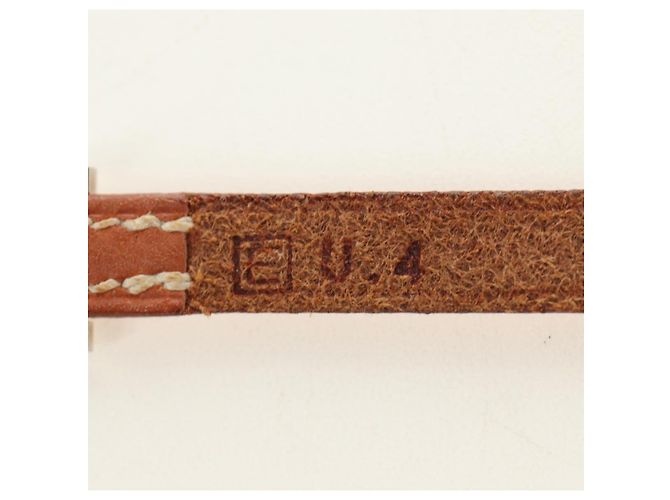Hermès Bracciale HERMES Appi 3 in pelle marrone argento Auth bs35862M - vista 14