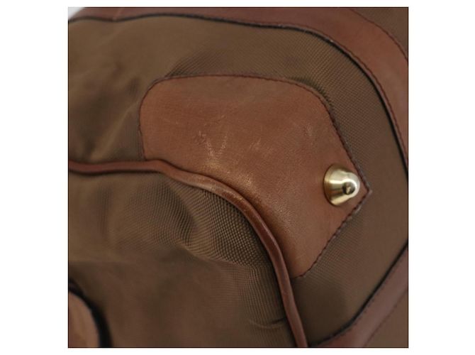 Céline Borsa Boston CELINE in tela Khaki Gold Auth bs35810 D'oro Cachi - vista 11