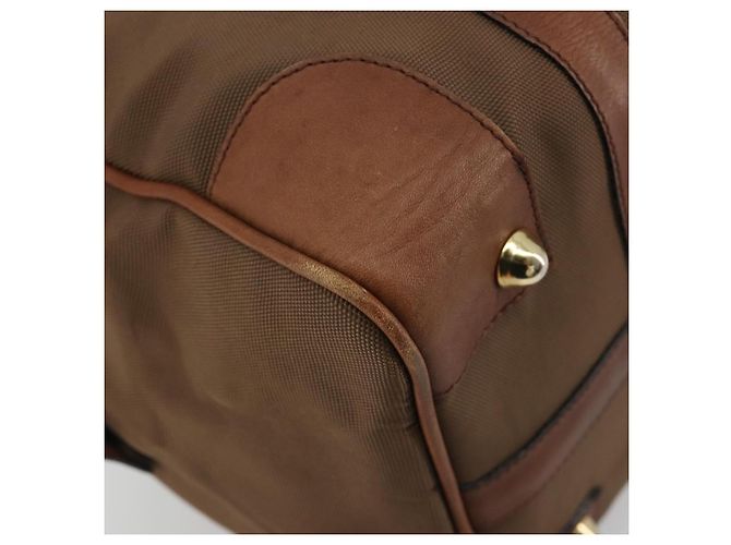 Céline Borsa Boston CELINE in tela Khaki Gold Auth bs35810 D'oro Cachi - vista 13