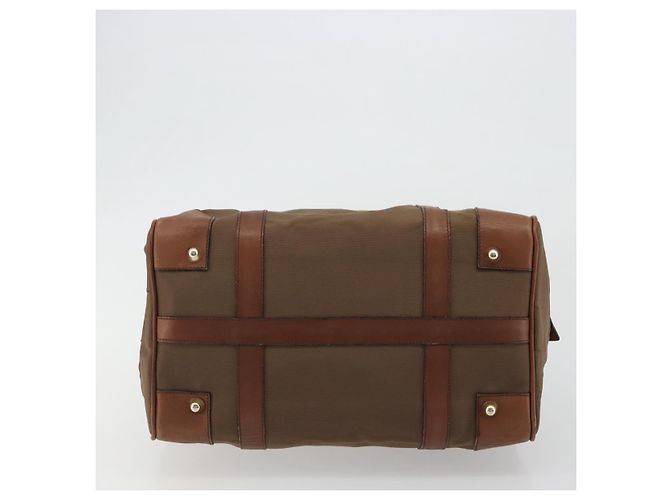 Céline Borsa Boston CELINE in tela Khaki Gold Auth bs35810 D'oro Cachi - vista 9
