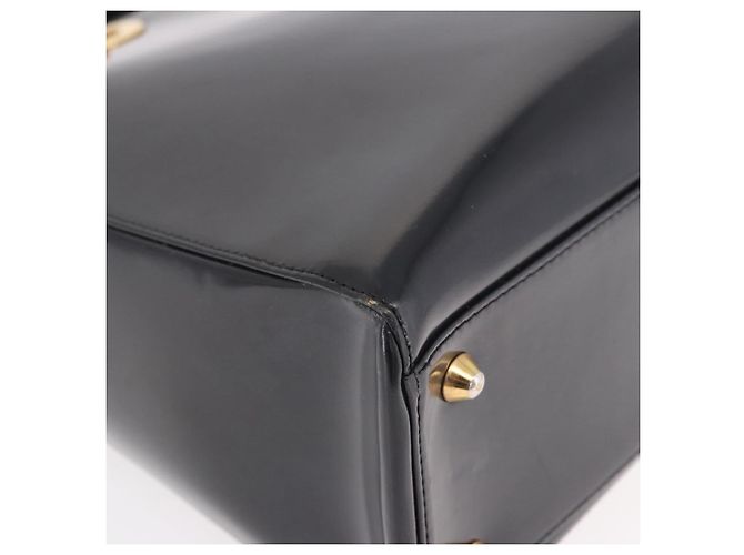 Bolso Christian Dior de charol negro y oro Auténtico bs35940 Dorado - vista 11