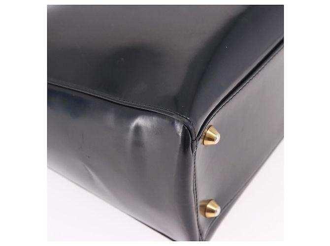 Bolso Christian Dior de charol negro y oro Auténtico bs35940 Dorado - vista 13