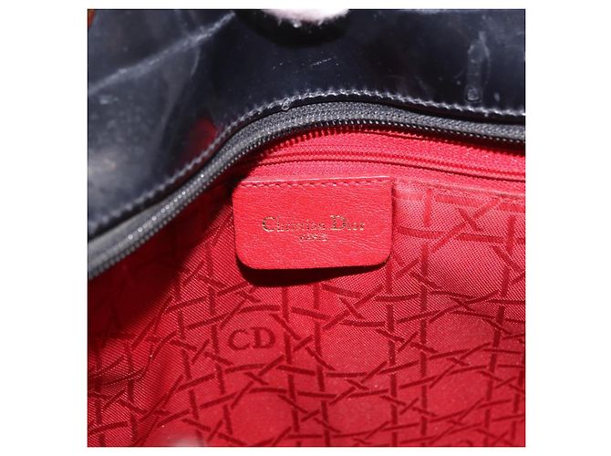 Bolso Christian Dior de charol negro y oro Auténtico bs35940 Dorado - vista 19