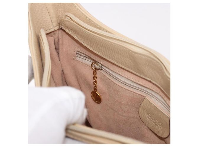 Borsa a Spalla GUCCI Micro GG Canvas Bamboo Chain Ivory Gold Auth 186588 D'oro Crudo - vista 20