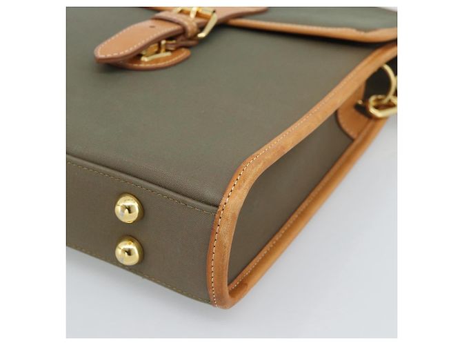 Borsa Business Burberrys Canvas 2way Marrone Oro Auth bs35965 D'oro - vista 12