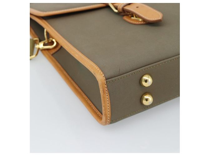 Borsa Business Burberrys Canvas 2way Marrone Oro Auth bs35965 D'oro - vista 13
