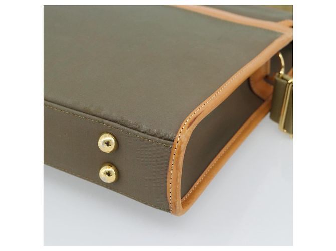 Borsa Business Burberrys Canvas 2way Marrone Oro Auth bs35965 D'oro - vista 14