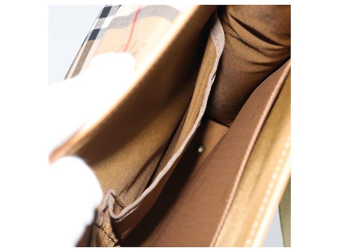 Borsa Business Burberrys Canvas 2way Marrone Oro Auth bs35965 D'oro - vista 23