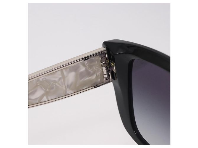 Occhiali da sole CHANEL metallo Nero CC Auth 189755M - vista 11