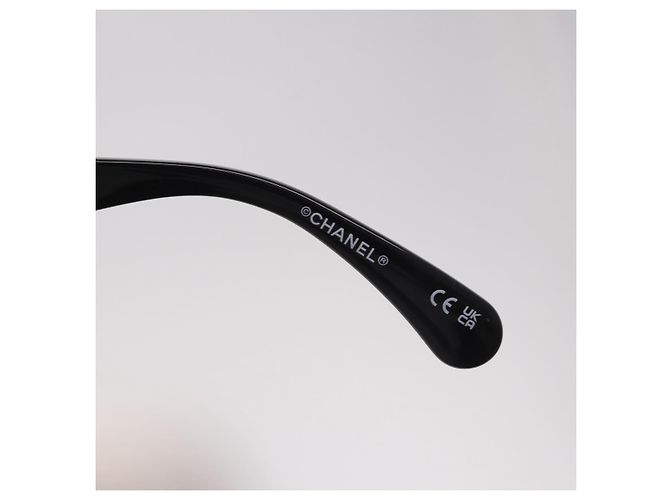 Occhiali da sole CHANEL metallo Nero CC Auth 189755M - vista 12
