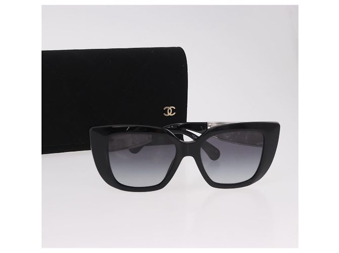 Occhiali da sole CHANEL metallo Nero CC Auth 189755M - vista 15