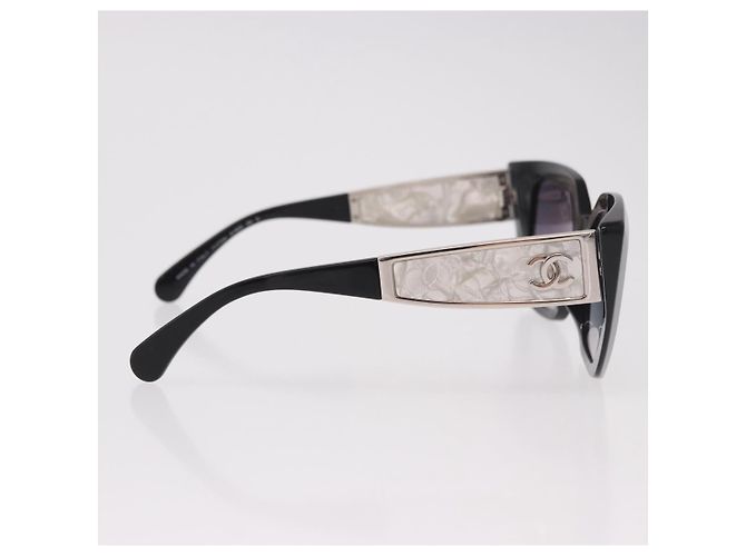 Occhiali da sole CHANEL metallo Nero CC Auth 189755M - vista 6