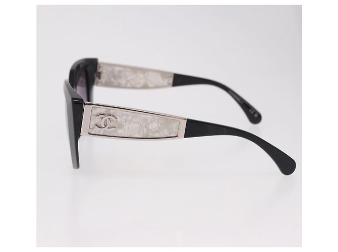 Occhiali da sole CHANEL metallo Nero CC Auth 189755M - vista 8