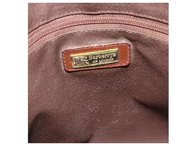 Borsa a mano Burberrys Nova Check PVC Beige Oro Auth ep15040 D'oro - vista 16