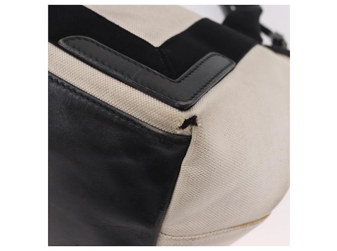 BALENCIAGA Cabas M Tote Bag Navy aus Canvas und Leder Ivory Silver 339933 Auth 190340 - Ansicht 13
