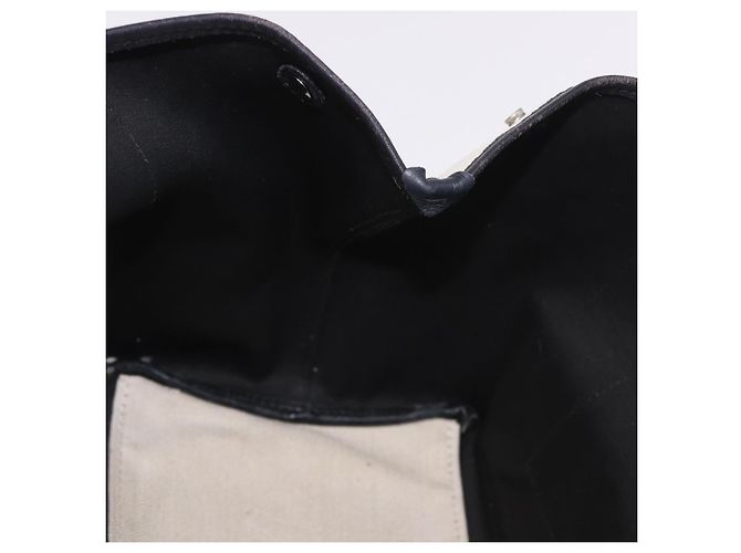 BALENCIAGA Cabas M Tote Bag Navy aus Canvas und Leder Ivory Silver 339933 Auth 190340 - Ansicht 16