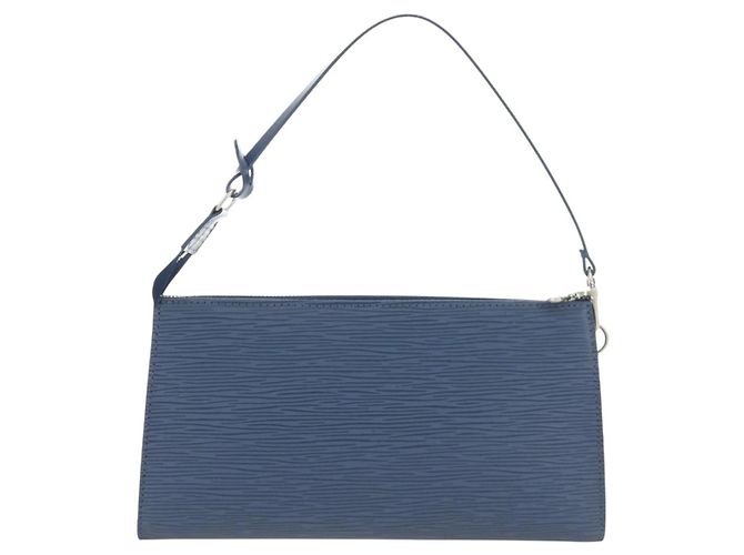 LOUIS VUITTON Epi Pochette Accessoires Pochette Blue M52945 LV Auth 189654V Azul - vista 2
