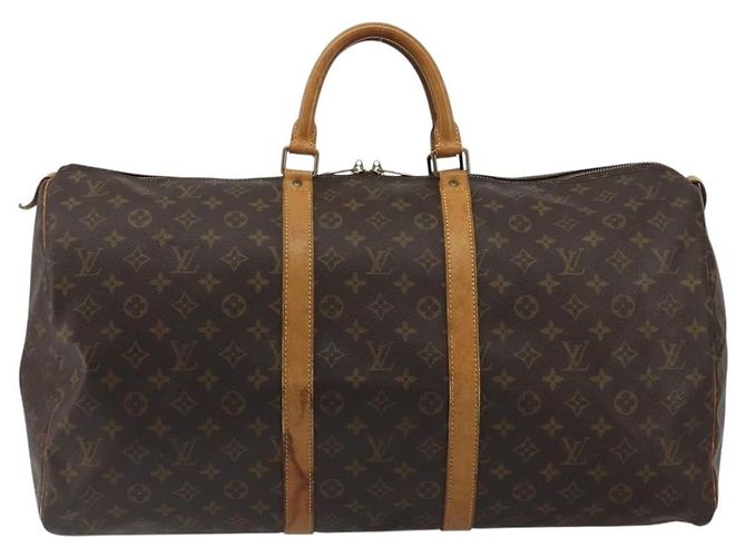 LOUIS VUITTON Borsa Boston Monogram Keepall 55 M41424 LV Auth ka4967 Monogramma - vista 13