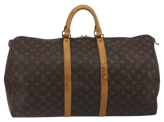 LOUIS VUITTON Borsa Boston Monogram Keepall 55 M41424 LV Auth ka4967 Monogramma - vista 2