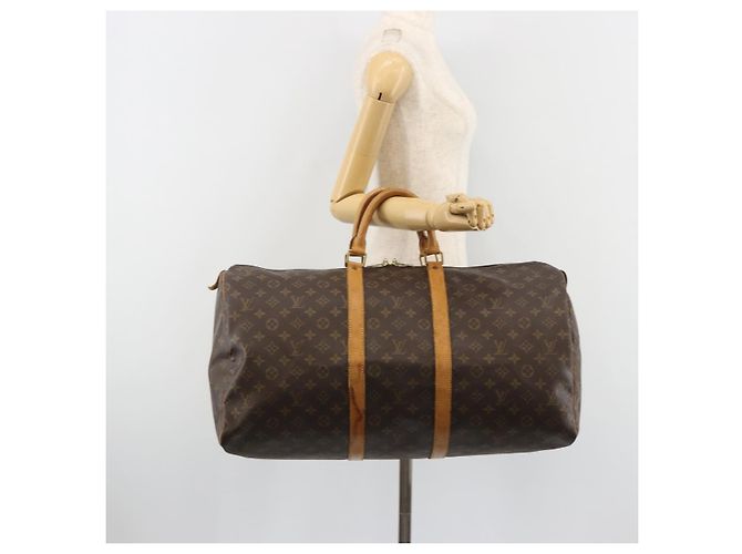 LOUIS VUITTON Borsa Boston Monogram Keepall 55 M41424 LV Auth ka4967 Monogramma - vista 22