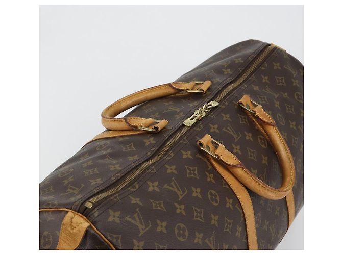 LOUIS VUITTON Borsa Boston Monogram Keepall 55 M41424 LV Auth ka4967 Monogramma - vista 6