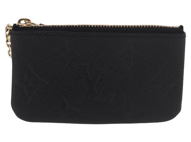 LOUIS VUITTON Monogram Empreinte Pochette Cles Purse Black M28796 Auth 189015V Negro - vista 13
