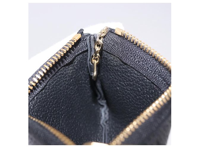 LOUIS VUITTON Monogram Empreinte Pochette Cles Purse Black M28796 Auth 189015V Negro - vista 19