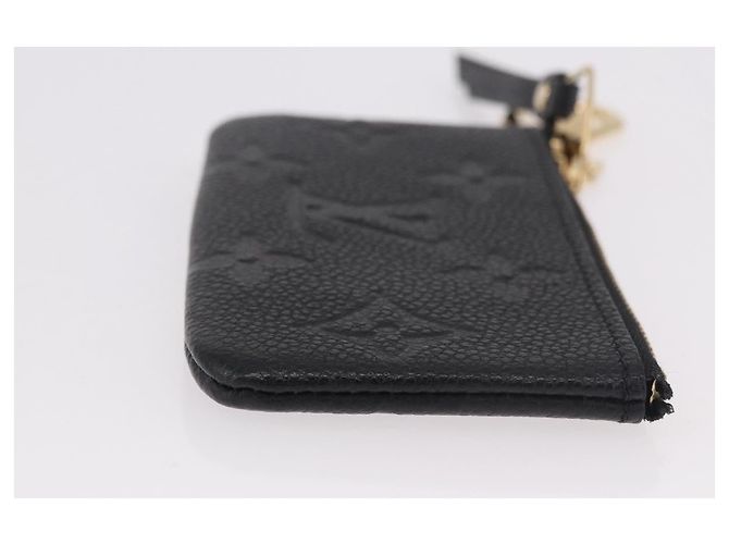 LOUIS VUITTON Monogram Empreinte Pochette Cles Purse Black M28796 Auth 189015V Negro - vista 3