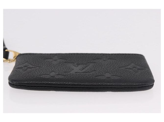 LOUIS VUITTON Monogram Empreinte Pochette Cles Purse Black M28796 Auth 189015V Negro - vista 5