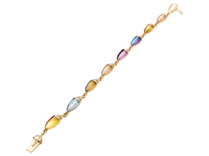 Autre Marque Bracciale Bibi Van Der Velden, «Mini Scarab Opal Eternity», oro rosa, pietre colorate. - vista 2