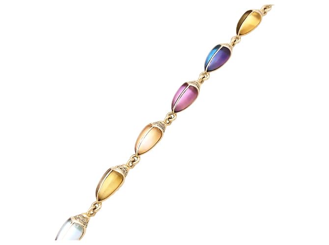 Autre Marque Bracciale Bibi Van Der Velden, «Mini Scarab Opal Eternity», oro rosa, pietre colorate. - vista 3