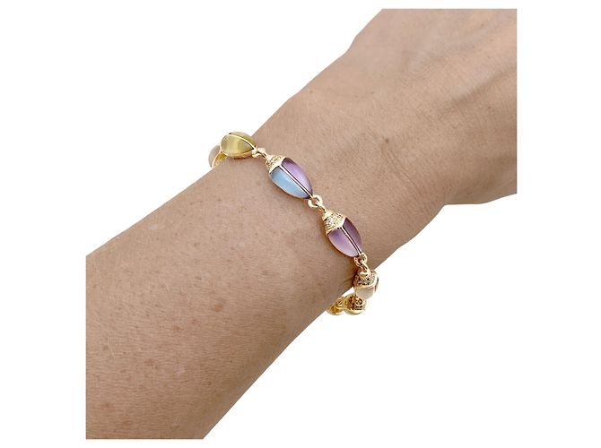 Autre Marque Bracciale Bibi Van Der Velden, «Mini Scarab Opal Eternity», oro rosa, pietre colorate. - vista 5