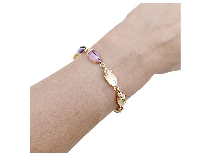 Autre Marque Bracciale Bibi Van Der Velden, «Mini Scarab Opal Eternity», oro rosa, pietre colorate. - vista 6