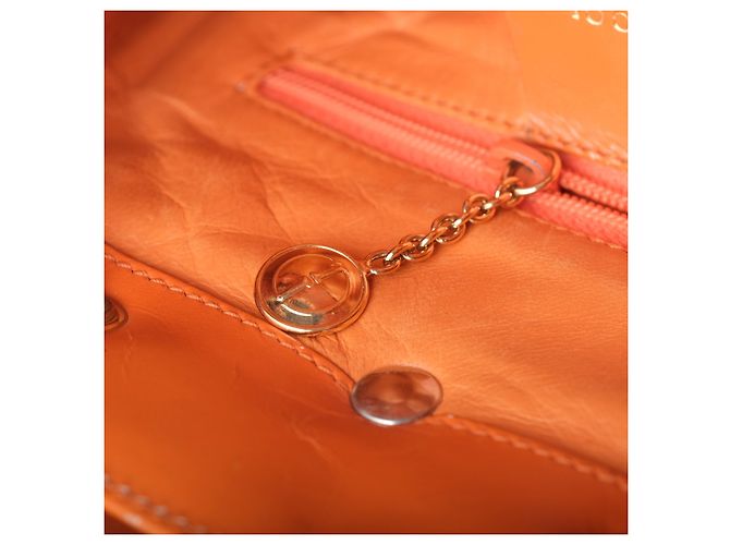 Bamboo Mini zaino Gucci in pelle e bambù marrone Arancione - vista 7