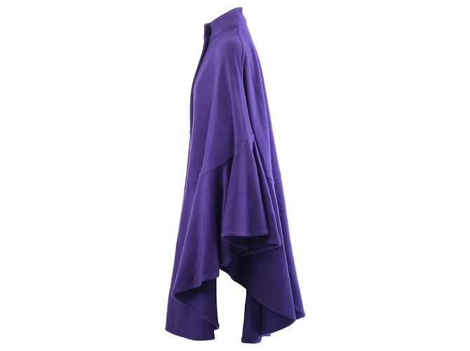 Autre Marque Mantella in lana viola Haute Couture Vintage Roberto Capucci - vista 2