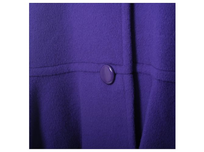 Autre Marque Mantella in lana viola Haute Couture Vintage Roberto Capucci - vista 4