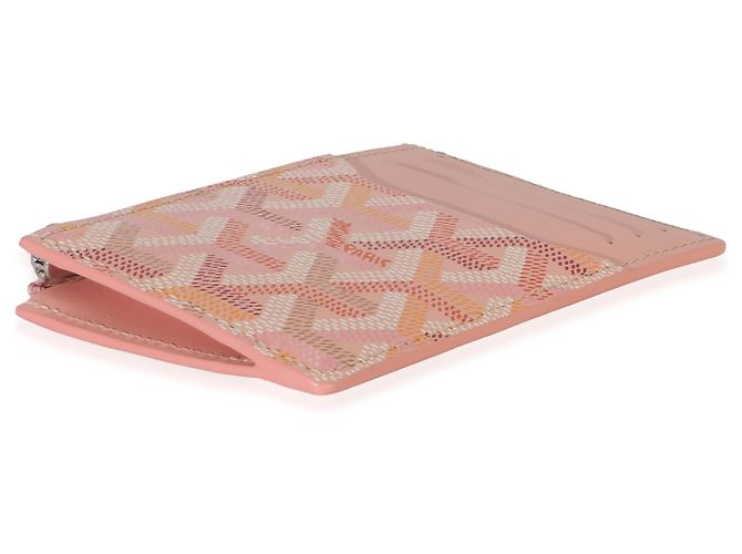 Portacarte con zip Goyardine Canvas Bourbon rosa Goyard - vista 5