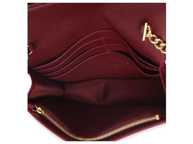 Portafoglio Gucci GG Chain in pelle di vitello Dollar nero e rosso - vista 6