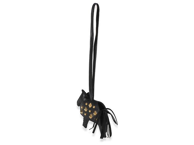 Hermès Black Milo Pele de Cordeiro com Tachas Grigri Rodeo Robeo Rock Charm PM - vista 3
