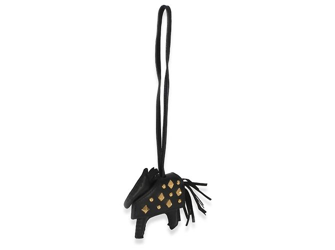 Hermès Black Milo Pele de Cordeiro com Tachas Grigri Rodeo Robeo Rock Charm PM - vista 4