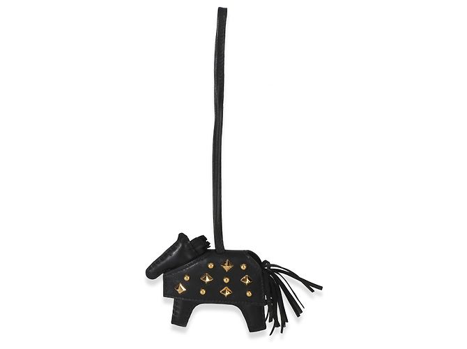 Hermès Black Milo Pele de Cordeiro com Tachas Grigri Rodeo Robeo Rock Charm PM - vista 7