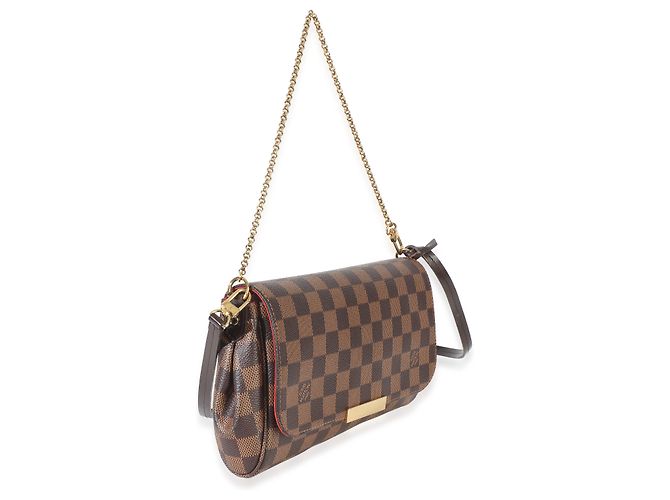 Louis Vuitton Damier Ebene Canvas Favorite MM Marrone - vista 4
