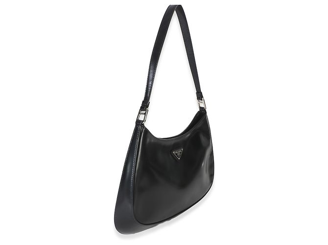 Borsa Cleo in pelle Spazzolato nera Prada Nero - vista 4