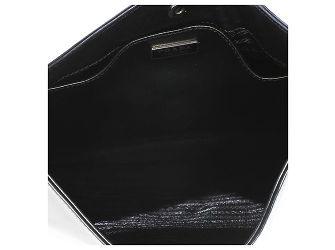 Borsa Cleo in pelle Spazzolato nera Prada Nero - vista 5