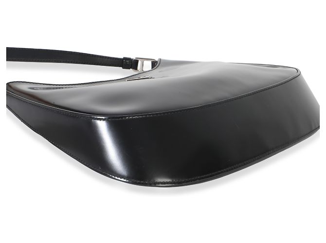 Borsa Cleo in pelle Spazzolato nera Prada Nero - vista 7