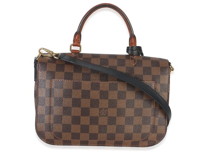 Louis Vuitton Black Damier Ebene Canvas Beaumarchais Marrone - vista 2