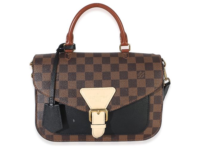 Louis Vuitton Black Damier Ebene Canvas Beaumarchais Marrone - vista 8
